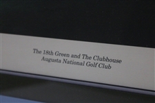 1988 Augusta National GC Ltd Ed 18th Green & Clubhouse Linda Hartough #58/950 - Framed
