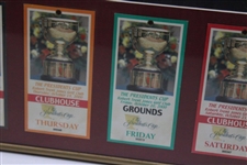2000 The President's Cup at Robert Trent Jones Golf Club w/Tickets Display - Framed