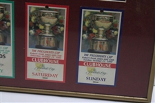 2000 The President's Cup at Robert Trent Jones Golf Club w/Tickets Display - Framed