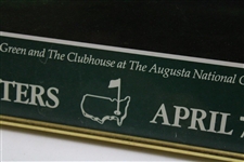 1988 Augusta National GC 18th Green & Clubhouse Linda Hartough Poster - Framed