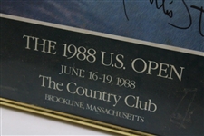 Champion Curtis Strange Signed 1988 US Open at The Country Club (Brookline) Poster - Framed JSA ALOA