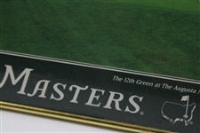 1996 The Masters Augusta National GC 12th Hole Green Poster - Framed