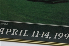1996 The Masters Augusta National GC 12th Hole Green Poster - Framed