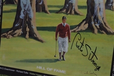 Champion Curtis Strange Signed 1989 US Open at Oak Hill 'Hill of Fame' Poster - Framed JSA ALOA
