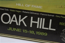 Champion Curtis Strange Signed 1989 US Open at Oak Hill 'Hill of Fame' Poster - Framed JSA ALOA