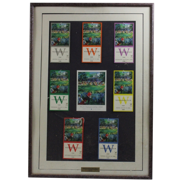 2000 PGA Championship at Valhalla Neiman Image w/Tickets Display - Framed