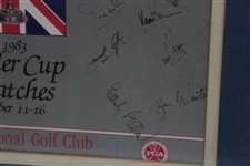 1983 Ryder Cup Matches at PGA National GC Teams Signed Poster - Framed JSA ALOA