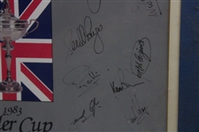 1983 Ryder Cup Matches at PGA National GC Teams Signed Poster - Framed JSA ALOA