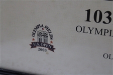 2003 US Open at Olympia Fields Country Club Hole #10 Poster by Steve Lotus - Framed