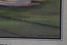 2003 US Open at Olympia Fields Country Club Hole #10 Poster by Steve Lotus - Framed
