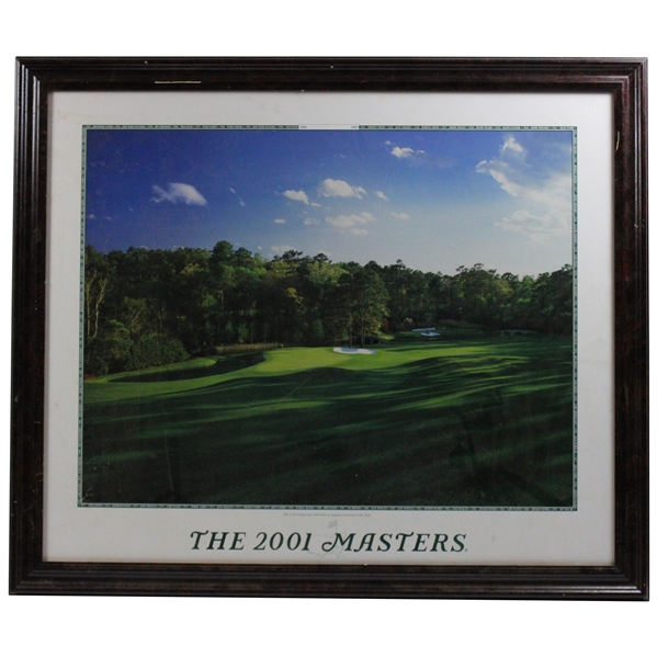 2001 The Masters Augusta National GC 11th Green & 12th Hole Poster - Framed