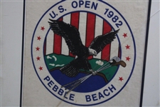 Tom Watson Signed 1982 US Open at Pebble Beach Circle Logo w/Ticket Display - Framed JSA ALOA