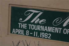 Craig Stadler Signed 1982 'The Masters: The Tournament of Tournaments' Sign - Matted JSA ALOA