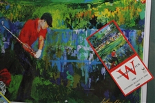 LeRoy Neiman Signed 2000 PGA Championship at Valhalla Poster w/Tickets Display - Framed JSA ALOA