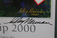 LeRoy Neiman Signed 2000 PGA Championship at Valhalla Poster w/Tickets Display - Framed JSA ALOA