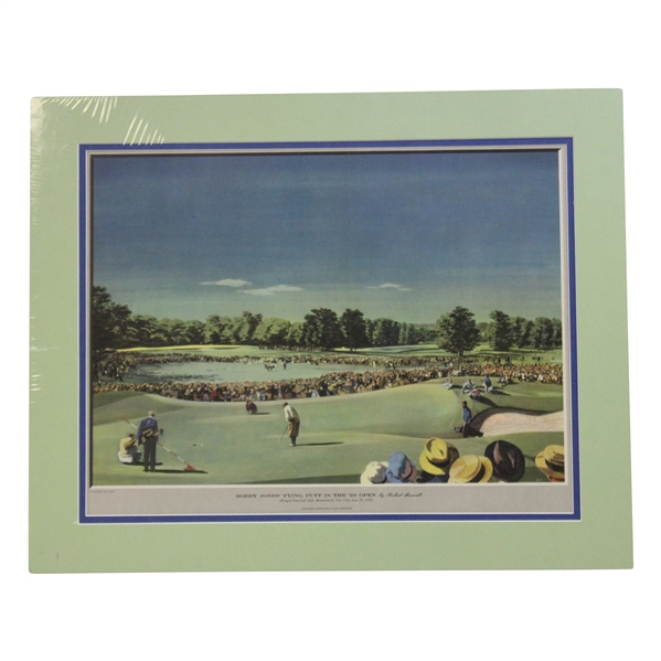 Bobby Jones Tying Putt at Winged Foot in the 1929 US Open by Robert Fawcett - Esquire 1945