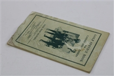 1922 'Golf Service Book for Caddies and Members' Booklet by Harry J. Haas