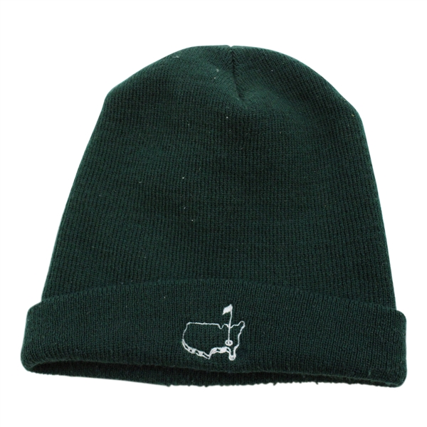 Masters Tournament Logo Dk Green Outline Logo Beanie Cap