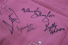 Scotty Cameron, Mize, Floyd & others Signed Masters Pink Ladies Purse/Bag JSA ALOA