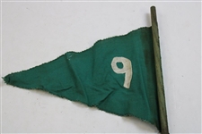 Five(5) Early 1900’s Hand-Stitched Double-Sided Green Golf Flags - #1, #3, #6, #7 & #9