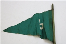 Five(5) Early 1900’s Hand-Stitched Double-Sided Green Golf Flags - #1, #3, #6, #7 & #9