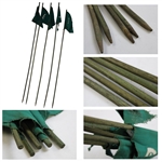 Five(5) Early 1900’s Hand-Stitched Double-Sided Green Golf Flags - #1, #3, #6, #7 & #9