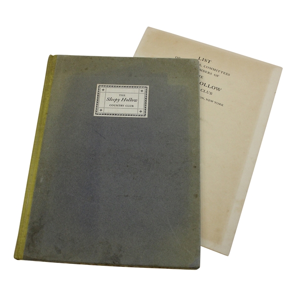 1919 The Sleepy Hollow Country Club 1st Ed. Book w/Rare Member List Inc. American Pioneers