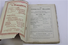 1900 'The Connecticut Magazine' Inc. 31-Page Early American Golf Article & Lady Golfer Cover - May / June