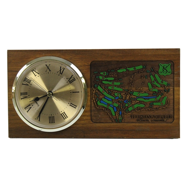 The Stanwich Club (Greenwich, CT) Classic Course Map Wooden Desk Clock