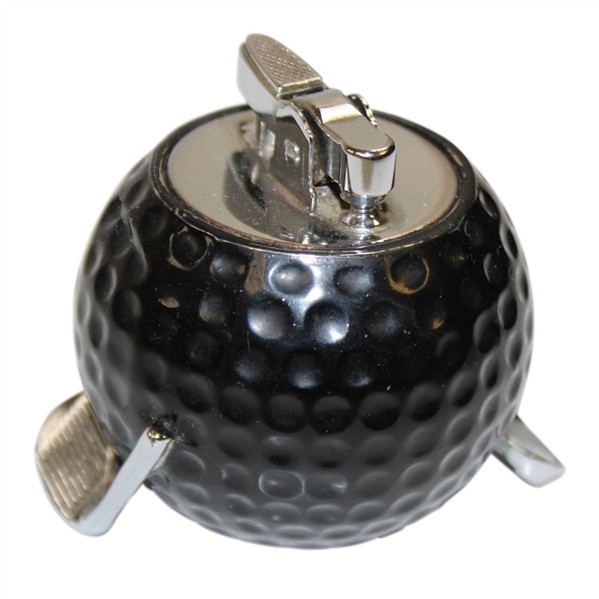 Circa 1960’s Golf Ball Themed Desk Lighter with Two Clubs