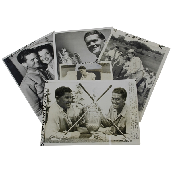 Five (5) Original Wire Photos of Pat Abbott - 1936-1942