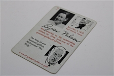 1945 Byron Nelson/Walter Hagen Autographs Playing Card Golf Card