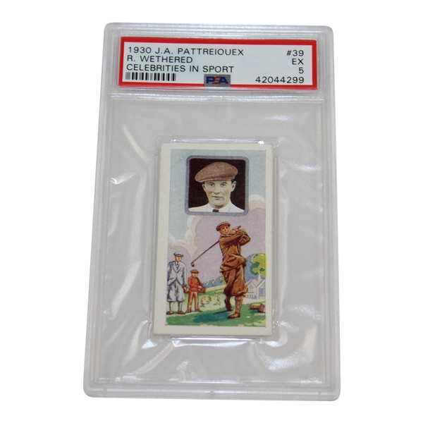R. Wethered 1930 J. A. Pattreiouex Celebrities In Sport Card #39 PSA 5 #42044299