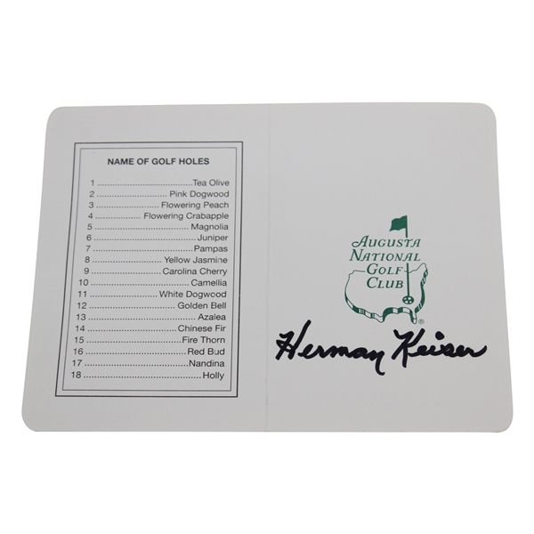 Herman Keiser Signed Augusta National Golf Club Scorecard JSA ALOA