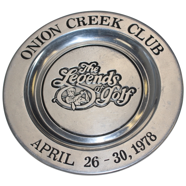 1978 The Legends Of Golf Onion Creek Club Pewter Plate
