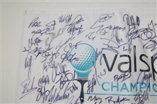Tiger Woods, Adam Scott, Rory Mcilroy & Others Signed Valspar Championship Screen Flag JSA ALOA