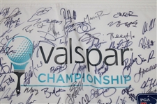 Tiger Woods, Adam Scott, Rory Mcilroy & Others Signed Valspar Championship Screen Flag JSA ALOA