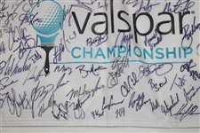 Tiger Woods, Adam Scott, Rory Mcilroy & Others Signed Valspar Championship Screen Flag JSA ALOA
