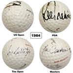 1984 Major Champs Ballesteros, Crenshaw, Trevino & Zoeller Multi-Signed Grand Slam Ball JSA ALOA