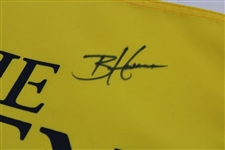 Brian Harman Signed 2023 The Open Championship at Royal Liverpool Screen Flag JSA ALOA