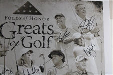 Nicklaus, Annika, Trevino & Thirteen (13) others Signed 2023 Insperity Inv. Poster - Matted JSA ALOA