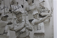 Nicklaus, Annika, Trevino & Thirteen (13) others Signed 2023 Insperity Inv. Poster - Matted JSA ALOA