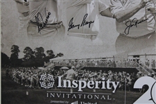 Nicklaus, Annika, Trevino & Thirteen (13) others Signed 2023 Insperity Inv. Poster - Matted JSA ALOA