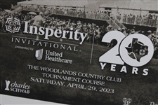 Nicklaus, Annika, Trevino & Thirteen (13) others Signed 2023 Insperity Inv. Poster - Matted JSA ALOA