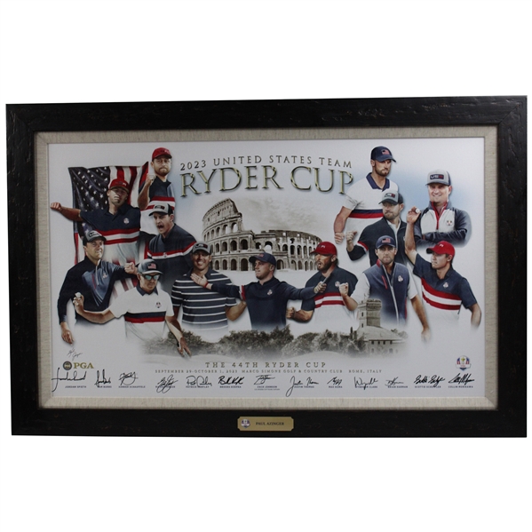 2023 US Ryder Cup Team Past Captains Gifted Canvas to Paul Azinger - Framed