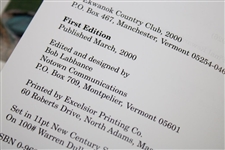 2000 'Centennial History of the Ekwanok Country Club' First Edition Book w/Dustjacket
