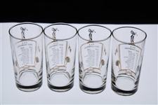 Four (4) 1957 PGA Championship Highball Glasses Listing 1940’s & 1950’s Champions
