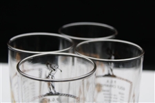 Four (4) 1957 PGA Championship Highball Glasses Listing 1940’s & 1950’s Champions