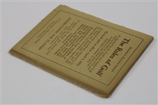 1922 The Rules of Golf A.G. Spalding & Bros Booklet