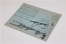 Arnold Palmer & Sam Snead Signed 1960 Exhibition at Quidneset G&CC Scorecard JSA ALOA